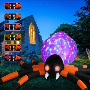 12.7Ft Halloween Inflatables Spider, Giant Blow Up Yard Decoration Spider